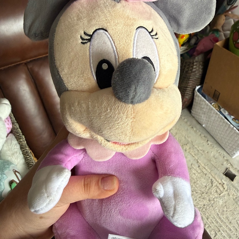 Charming Pink and Gray Stuffed Animal